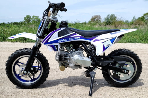 GSI - 60cc Dirt Bike Kids Automatic With 50cc Frame Dirt Bike With Training Wheels & Electric Start - DB-S60