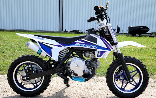 GSI - 60cc Dirt Bike Kids Automatic With 50cc Frame Dirt Bike With Training Wheels & Electric Start - DB-S60
