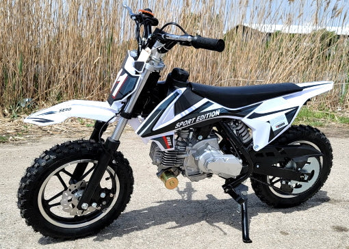 GSI - 60cc Dirt Bike Kids Automatic With 50cc Frame Dirt Bike With Training Wheels & Electric Start - DB-S60