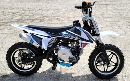 GSI - 60cc Dirt Bike Kids Automatic With 50cc Frame Dirt Bike With Training Wheels & Electric Start - DB-S60