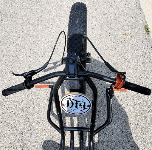 GSI - DTG Gas Powered Drift Trike Tricycle Bike Fat Ryder Motorized Big Wheel - DTG12 DTG Fat Ryder  - Black/Orange