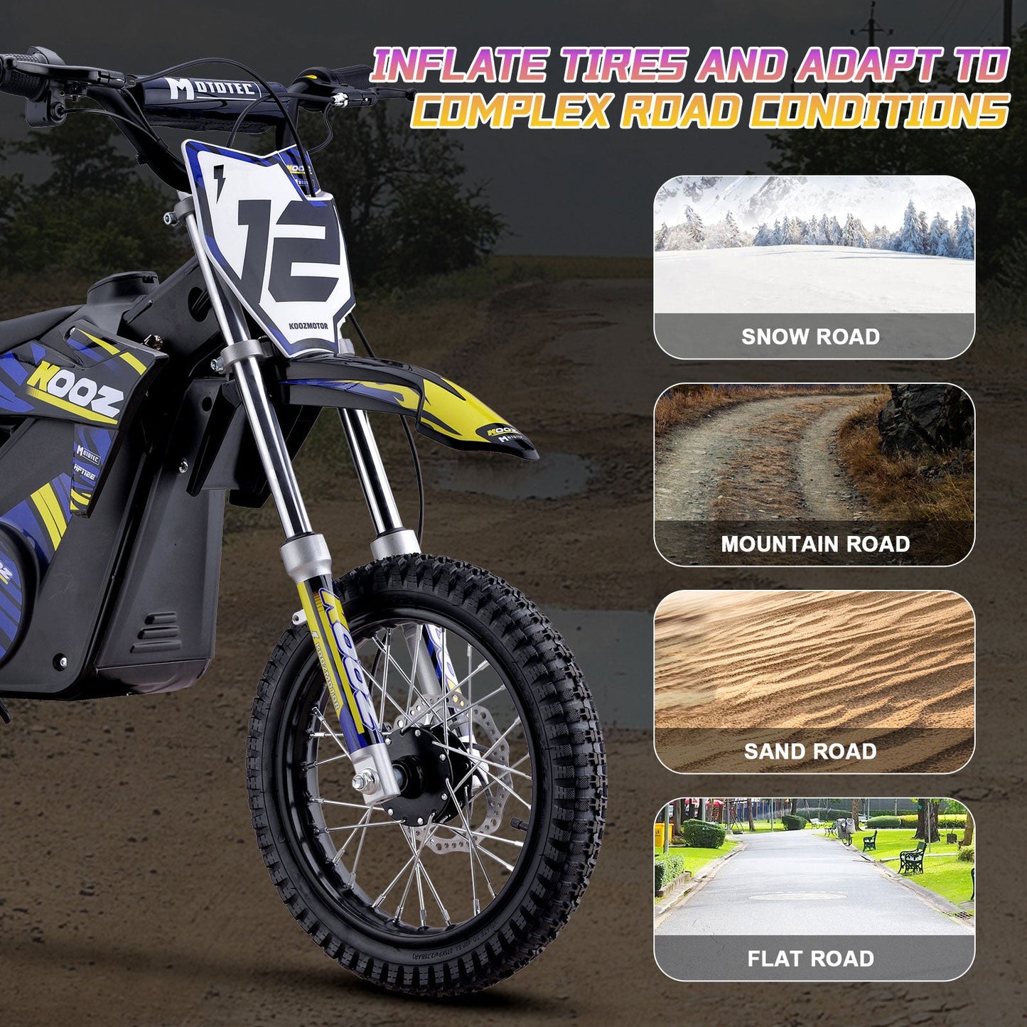 MotoTec | 36v 1000w Electric Dirt Bike | HP112E