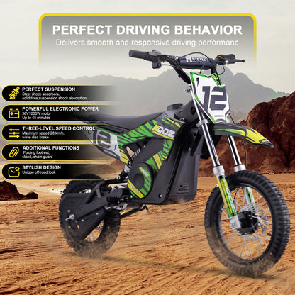 MotoTec | 36v 1000w Electric Dirt Bike | HP112E