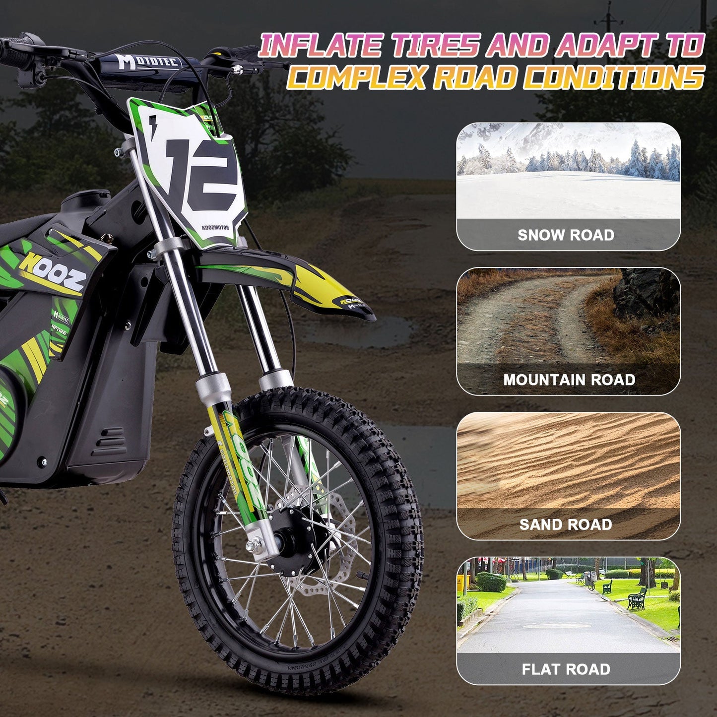 MotoTec | 36v 1000w Electric Dirt Bike | HP112E