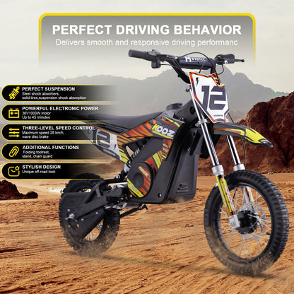 MotoTec | 36v 1000w Electric Dirt Bike | HP112E