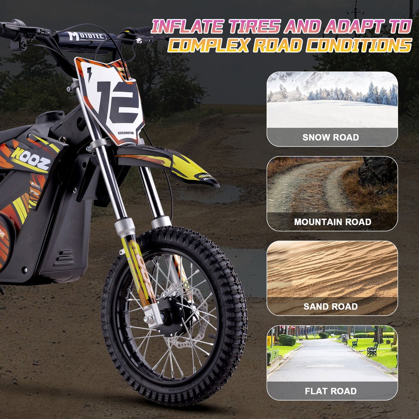 MotoTec | 36v 1000w Electric Dirt Bike | HP112E