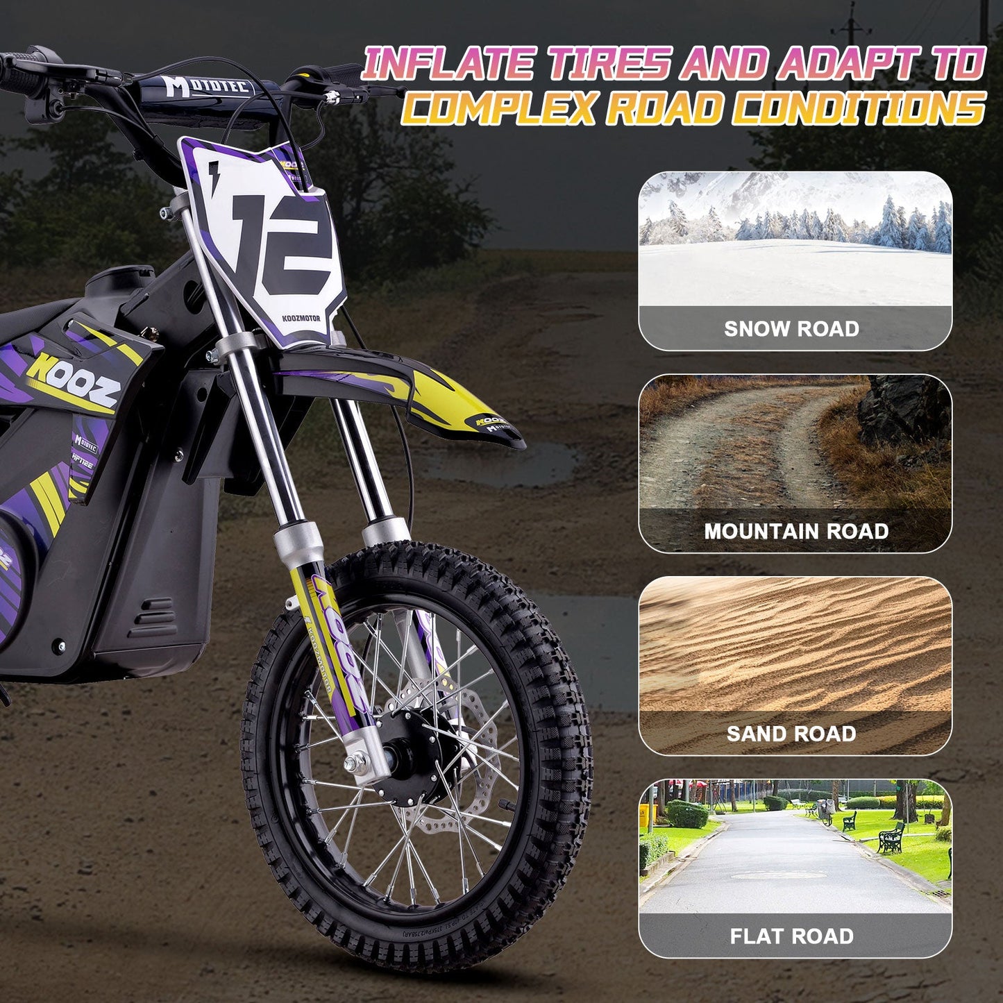 MotoTec | 36v 1000w Electric Dirt Bike | HP112E