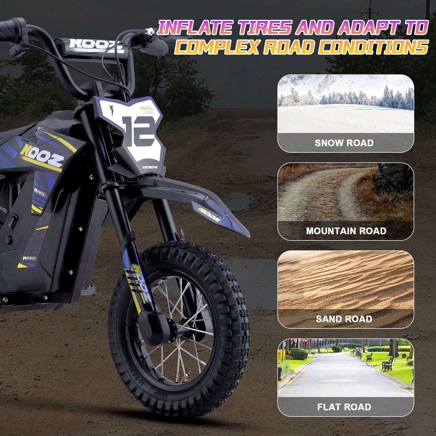 MotoTec | 36v 300w Electric Dirt Bike | HP122E