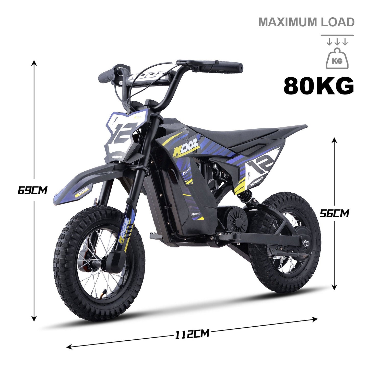 MotoTec | 36v 300w Electric Dirt Bike Blue | HP122E