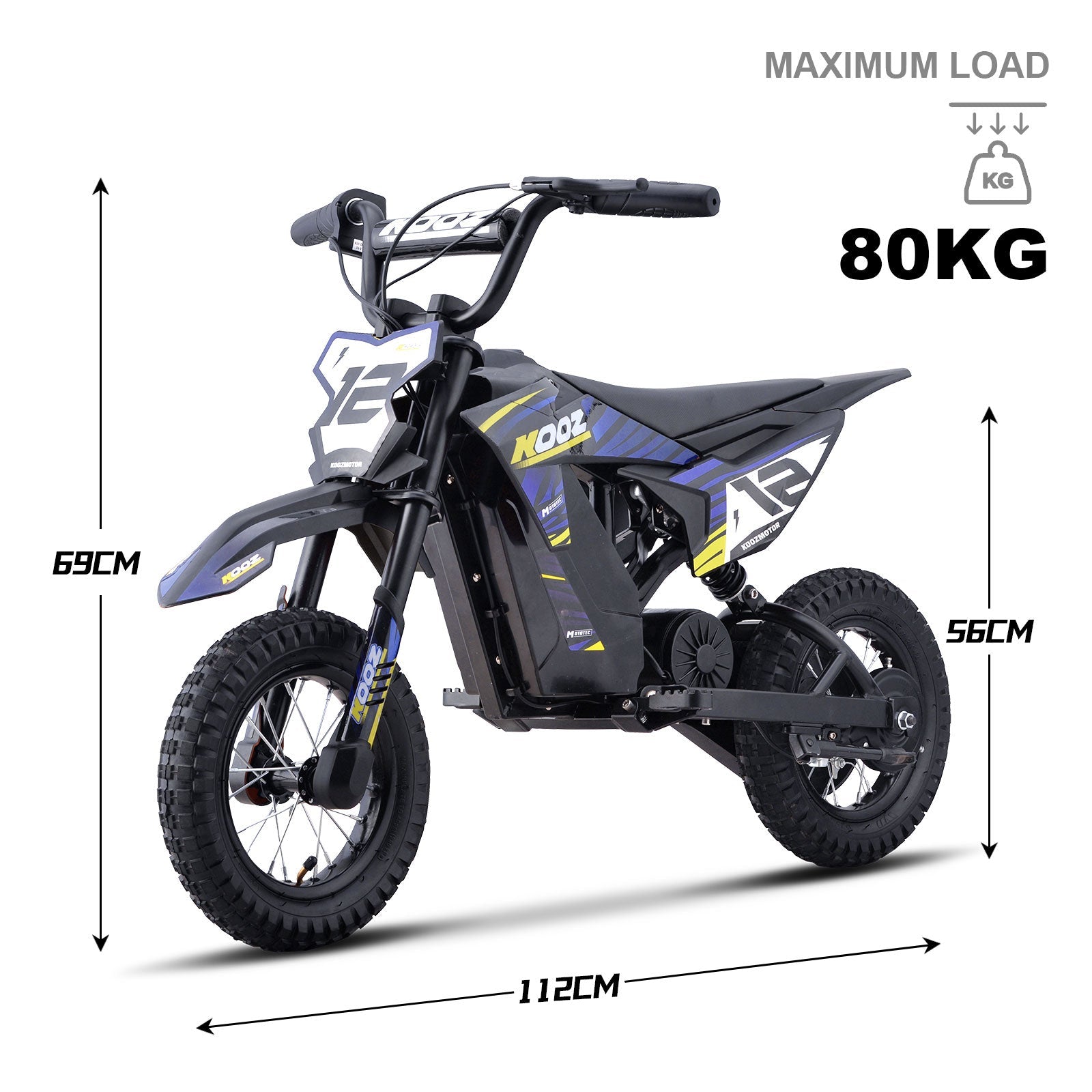 MotoTec | 36v 300w Electric Dirt Bike Blue | HP122E