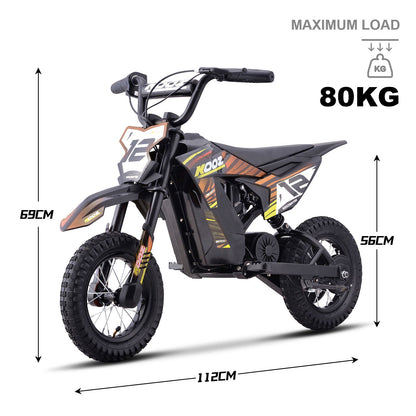 MotoTec | 36v 300w Electric Dirt Bike Orange | HP122E