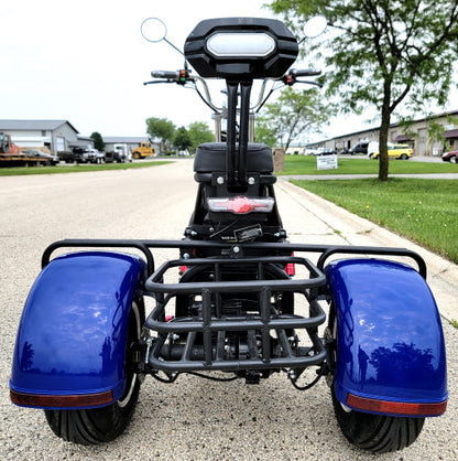 GSI - E-Mod 2000W Electric 3 Wheel Fat Tire Scooter Trike Harley Chopper Style CityCoco - EMod