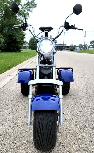 GSI - E-Mod 2000W Electric 3 Wheel Fat Tire Scooter Trike Harley Chopper Style CityCoco - EMod
