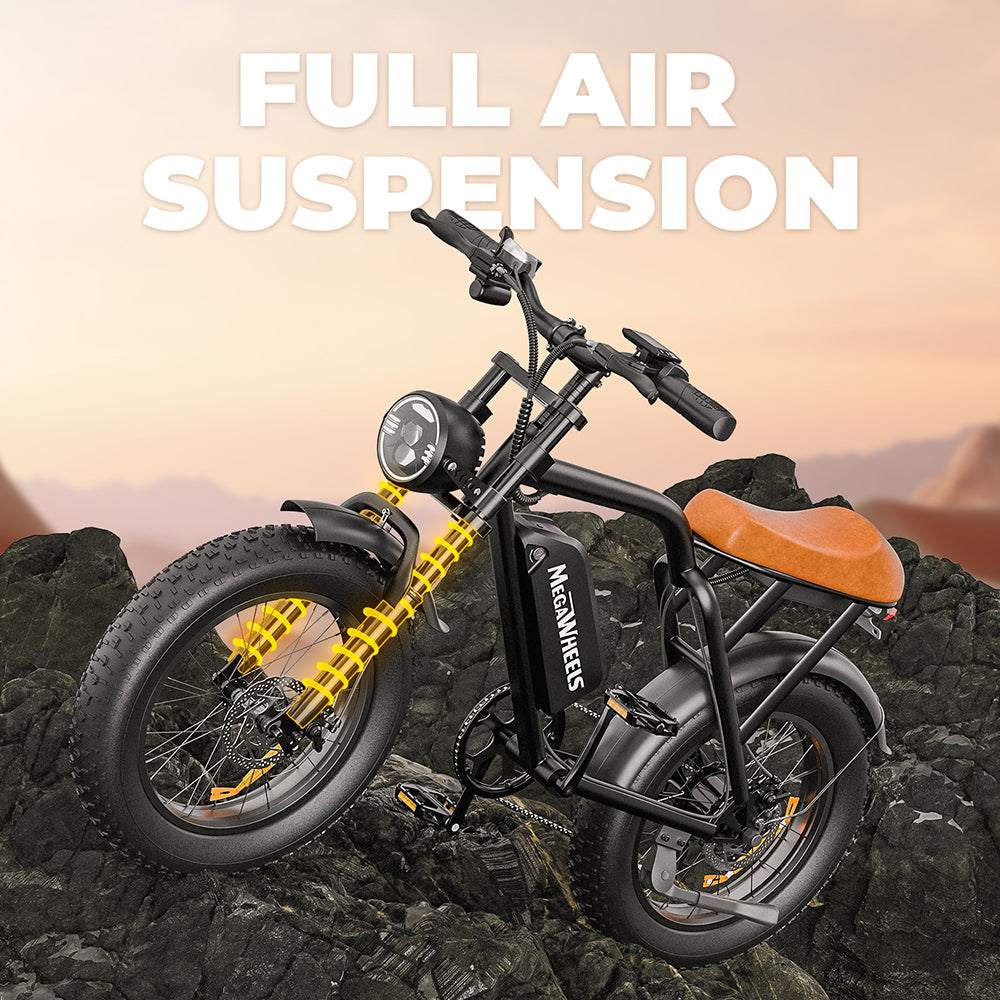 Megawheels EB01 Fat‑Tire 48V 500W All-Terrain Electric Bike - 33 MPH, up to 40 Miles, dual brakes - 100% Financing Available!