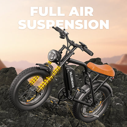 Megawheels EB01 Fat‑Tire 48V 500W All-Terrain Electric Bike - 33 MPH, up to 40 Miles, dual brakes - 100% Financing Available!
