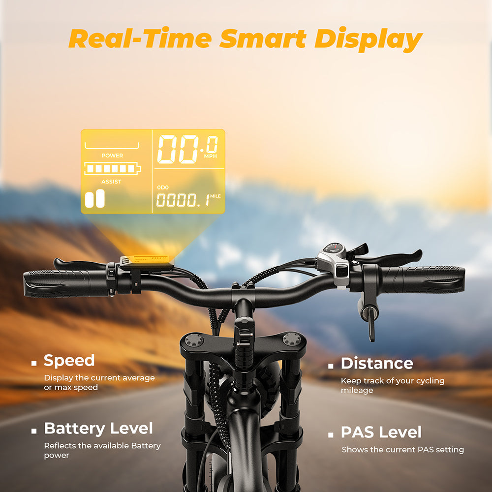 Megawheels EB01 Fat‑Tire 48V 500W All-Terrain Electric Bike - 33 MPH, up to 40 Miles, dual brakes - 100% Financing Available!