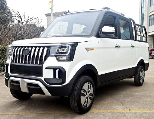 Electric Truck Golf Car 4 Seater LSV Low Speed Vehicle 60v GSI Coco Truck Golf Cart With AC & Heat - White