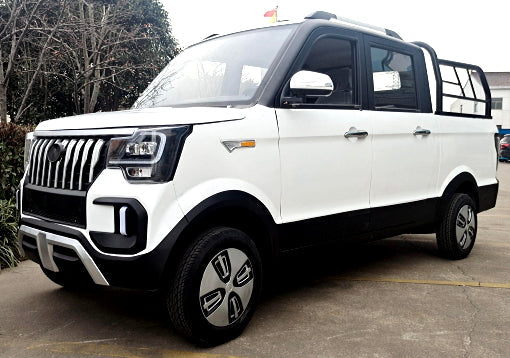 Electric Truck Golf Car 4 Seater LSV Low Speed Vehicle 60v GSI Coco Truck Golf Cart With AC & Heat - White