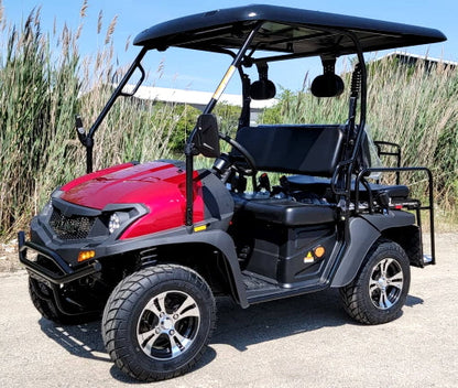 New 4 Seater Electric Golf Cart Hybrid UTV HJS 60v Electric EV5 UTV Utility Vehicle - Red
