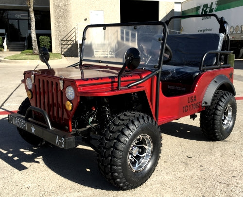 GSI - Mini Gas 125cc jeep Mini Truck ELITE Edition - Lifted With Custom Rims And Fender Flares - 6125A