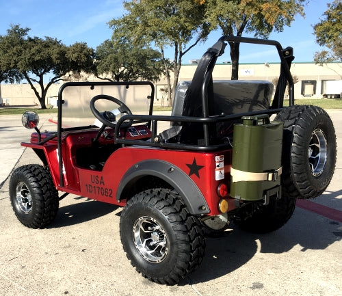 GSI - Mini Gas 125cc jeep Mini Truck ELITE Edition - Lifted With Custom Rims And Fender Flares - 6125A