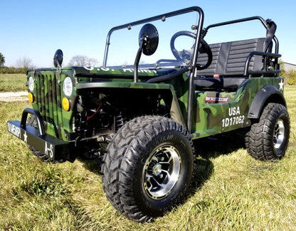 GSI - Mini Gas 125cc jeep Mini Truck ELITE Edition - Lifted With Custom Rims And Fender Flares - 6125A