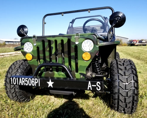 GSI - Mini Gas 125cc jeep Mini Truck ELITE Edition - Lifted With Custom Rims And Fender Flares - 6125A