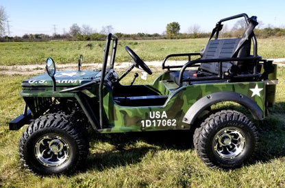 GSI - Mini Gas 125cc jeep Mini Truck ELITE Edition - Lifted With Custom Rims And Fender Flares - 6125A