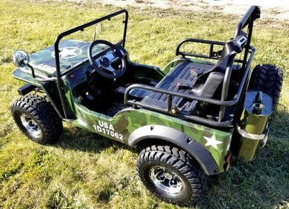 GSI - Mini Gas 125cc jeep Mini Truck ELITE Edition - Lifted With Custom Rims And Fender Flares - 6125A