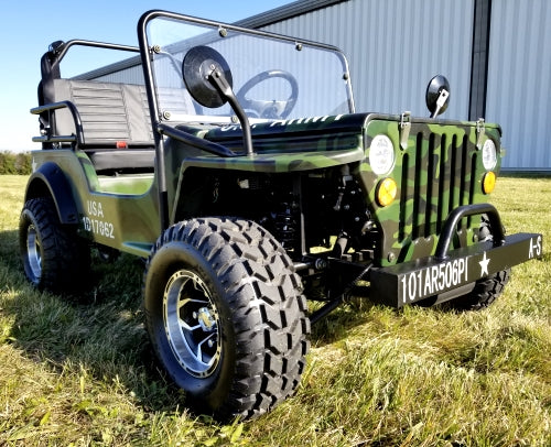 GSI - Mini Gas 125cc jeep Mini Truck ELITE Edition - Lifted With Custom Rims And Fender Flares - 6125A
