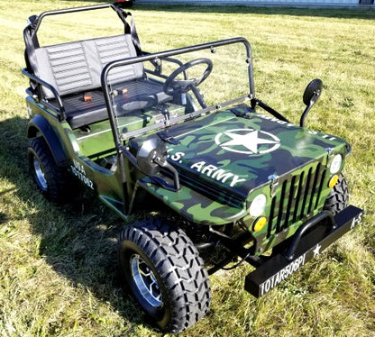 GSI - Mini Gas 125cc jeep Mini Truck ELITE Edition - Lifted With Custom Rims And Fender Flares - 6125A