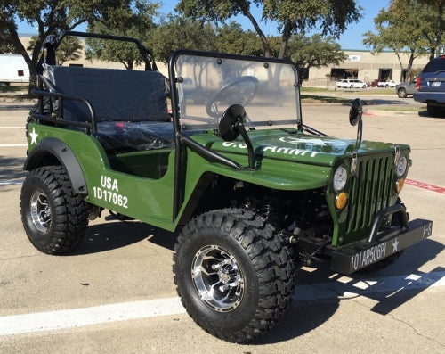 GSI - Mini Gas 125cc jeep Mini Truck ELITE Edition - Lifted With Custom Rims And Fender Flares - 6125A