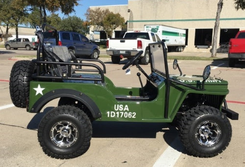 GSI - Mini Gas 125cc jeep Mini Truck ELITE Edition - Lifted With Custom Rims And Fender Flares - 6125A