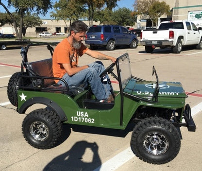 GSI - Mini Gas 125cc jeep Mini Truck ELITE Edition - Lifted With Custom Rims And Fender Flares - 6125A