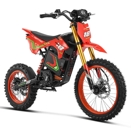 HappyRun | F18 Mid-Drive Electric Dirt Bike for Teens & Adults