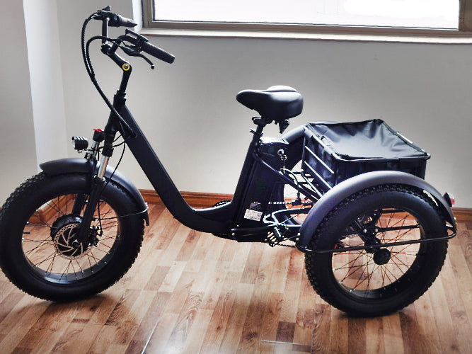 GSI - Electric Powered Fat Tire Tricycle Motorized 3 Wheel Trike Scooter Bicycle - Savage YLS