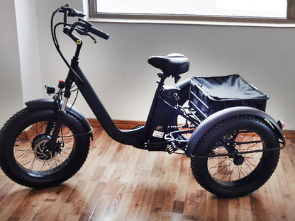 GSI - Electric Powered Fat Tire Tricycle Motorized 3 Wheel Trike Scooter Bicycle - Savage YLS