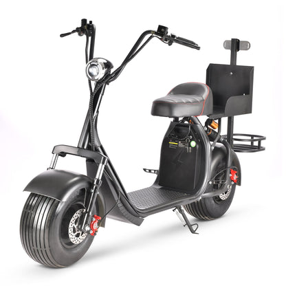 SoverSky X7 Electric Golf Course Scooter 2000W Fat Tire Black - Private Course Use Only