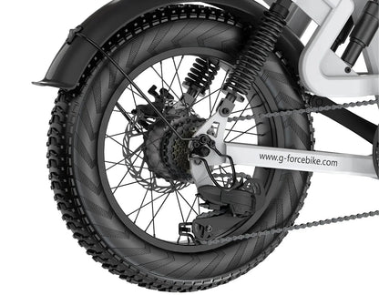 G-FORCE RS ST 750W Full Suspension Fat Tire 48V 750W 60-100 Mile Range Electric Bike with Dual Hydraulic Brakes - 100% Financing Available!
