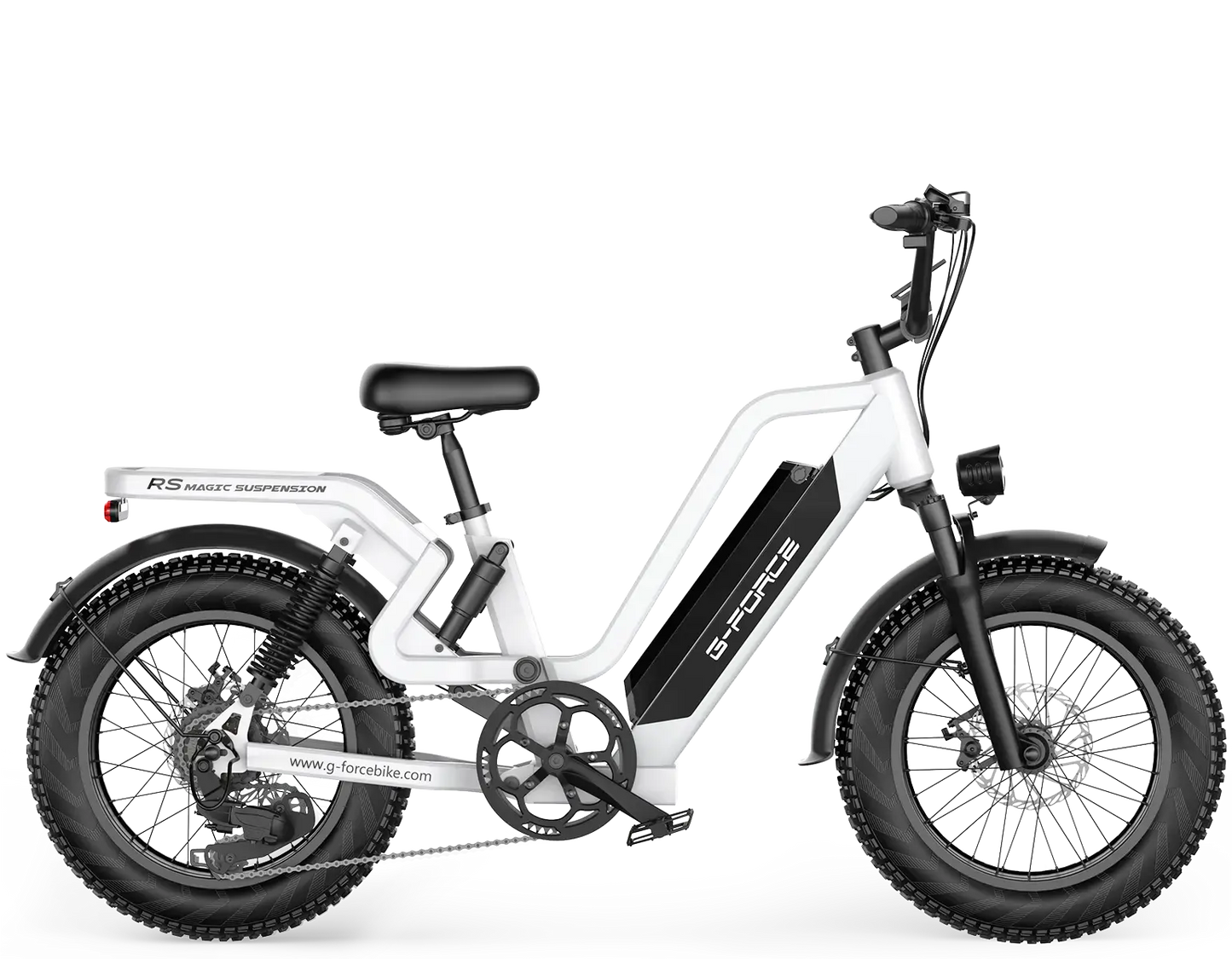 G-FORCE RS ST 750W Full Suspension Fat Tire 48V 750W 60-100 Mile Range Electric Bike with Dual Hydraulic Brakes - 100% Financing Available!
