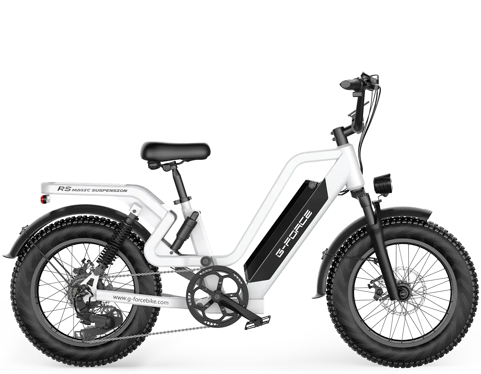 G-FORCE RS ST 750W Full Suspension Fat Tire 48V 750W 60-100 Mile Range Electric Bike with Dual Hydraulic Brakes - 100% Financing Available!