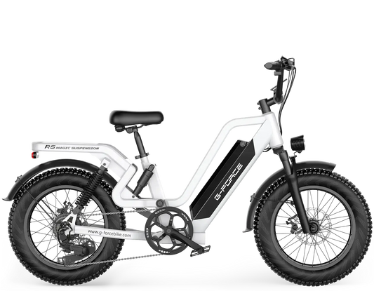 G-FORCE RS ST 750W Full Suspension Fat Tire 48V 750W 60-100 Mile Range Electric Bike with Dual Hydraulic Brakes - 100% Financing Available!