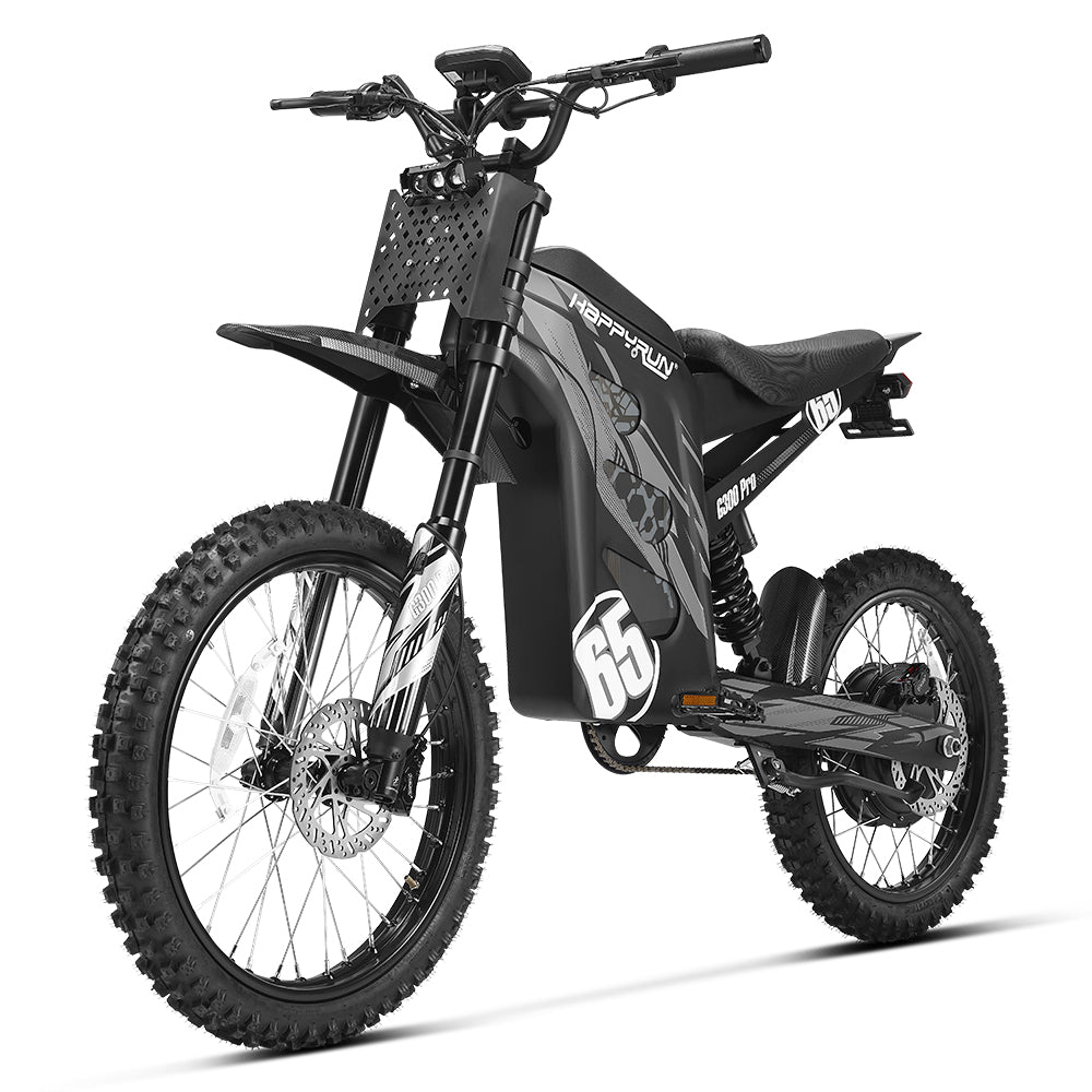 HappyRun | G300 Pro Electric Dirt Bike 6500W Peak Motor, 50 MPH Top Speed