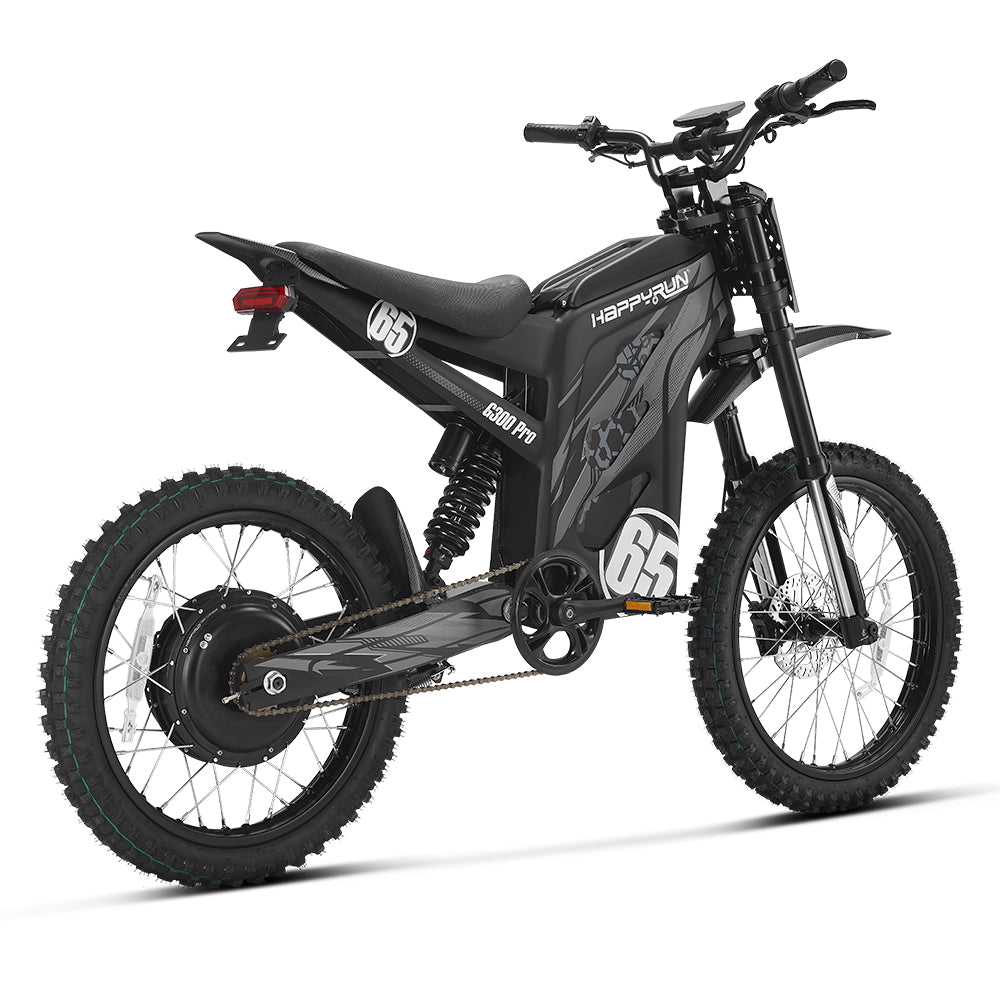 HappyRun | G300 Pro Electric Dirt Bike 6500W Peak Motor, 50 MPH Top Speed