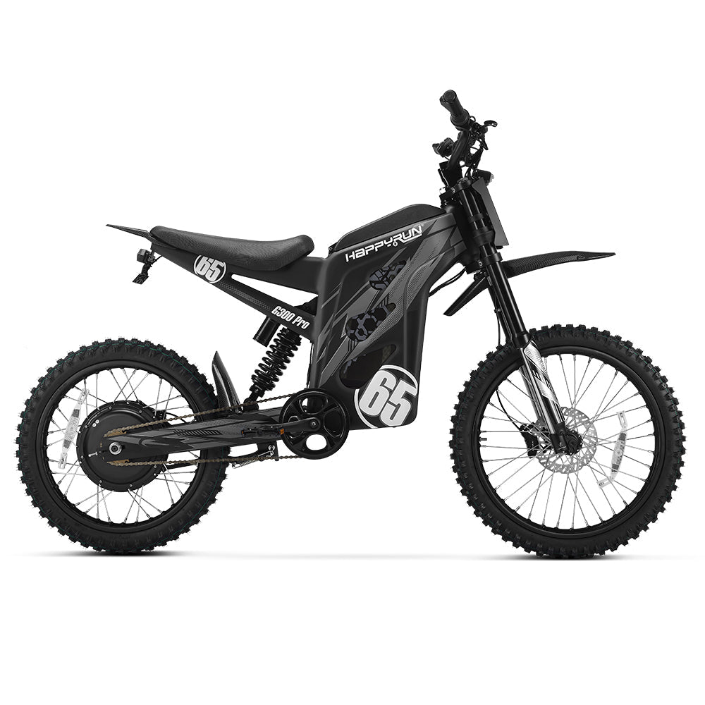 HappyRun | G300 Pro Electric Dirt Bike 6500W Peak Motor, 50 MPH Top Speed