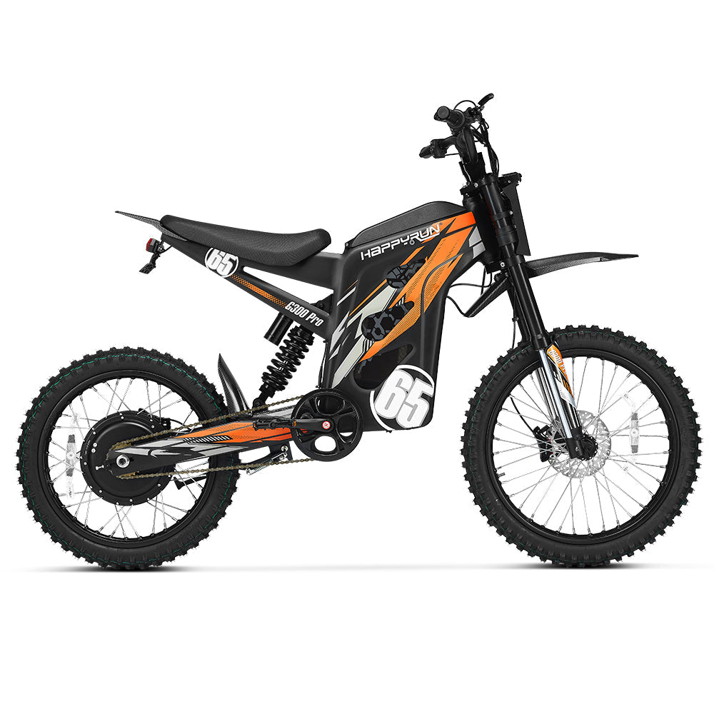 HappyRun | G300 Pro Electric Dirt Bike 6500W Peak Motor, 50 MPH Top Speed