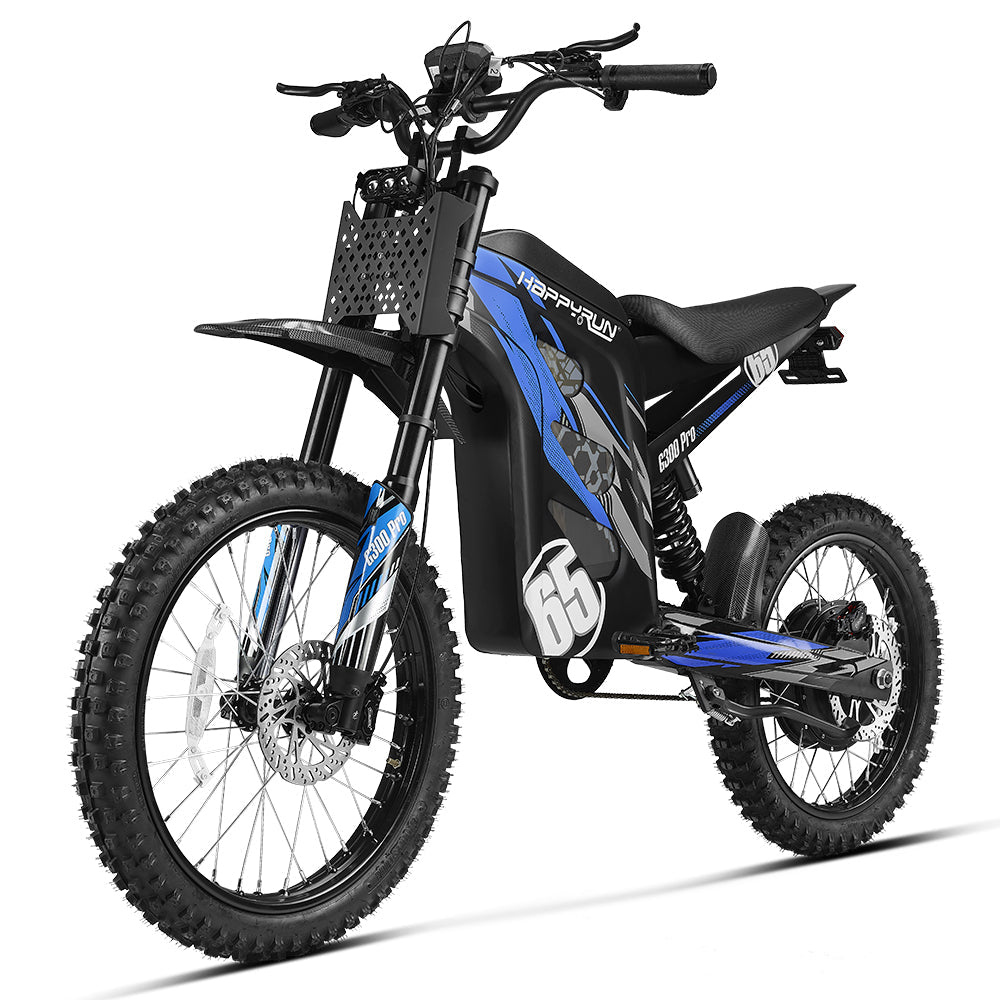 HappyRun | G300 Pro Electric Dirt Bike 6500W Peak Motor, 50 MPH Top Speed