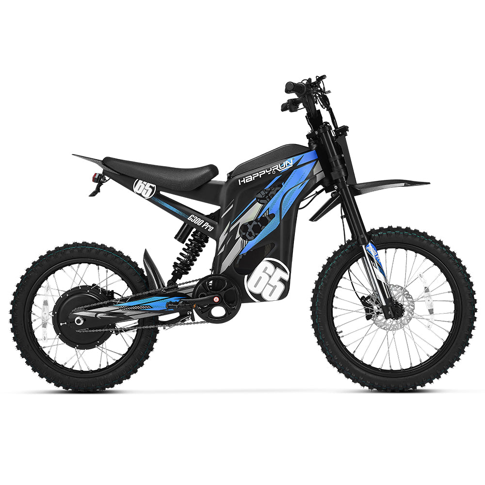 HappyRun | G300 Pro Electric Dirt Bike 6500W Peak Motor, 50 MPH Top Speed