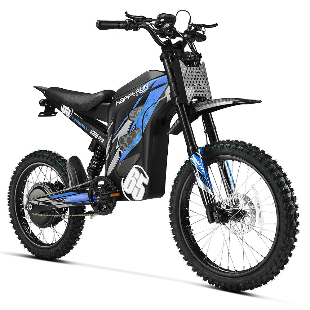 HappyRun | G300 Pro Electric Dirt Bike 6500W Peak Motor, 50 MPH Top Speed