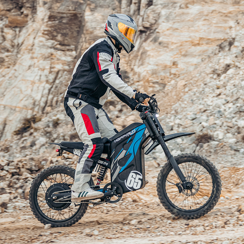 HappyRun | G300 Pro Electric Dirt Bike 6500W Peak Motor, 50 MPH Top Speed
